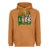 Meerkat St. Patrick's Forget luck give me beer Heavyweight Hoodie - OliviaCreatesArt