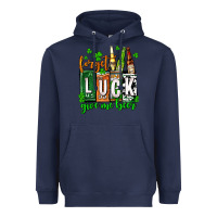 Navy St. Patrick's Forget luck give me beer Heavyweight Hoodie - OliviaCreatesArt