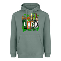 Sage St. Patrick's Forget luck give me beer Heavyweight Hoodie - OliviaCreatesArt