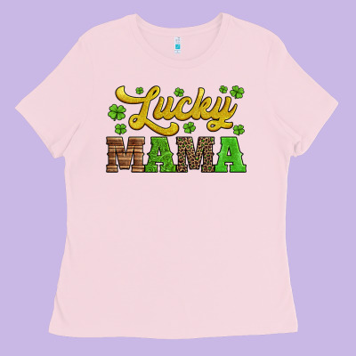 Lucky Mama St Patricks Day Ladies Tee Designed By Jasminsmagicworld