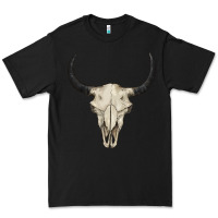 Black bull skull Premium Tee - BarkalooDesign