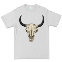 Dove Grey bull skull Premium Tee - BarkalooDesign