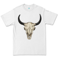 White bull skull Premium Tee - BarkalooDesign