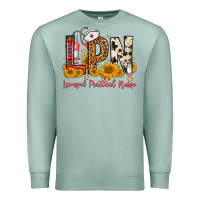 Seafoam Western Lpn Licensed Practical Nurse Premium Sweatshirt - FaDigitalArtStudio