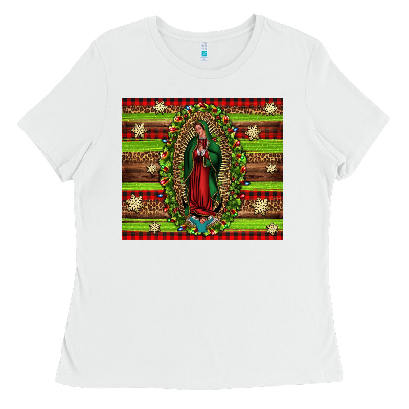 Our Lady Of Guadalupe Christmas Ladies Tee by Jasminsmagicworld | Teevron