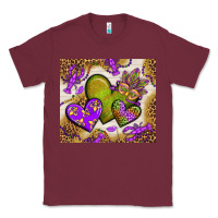 Burgundy mardi gras hearts tumbler bbs Classic Tee - BundleAndBundleShop
