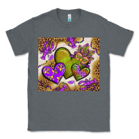 Charcoal Heather mardi gras hearts tumbler bbs Classic Tee - BundleAndBundleShop