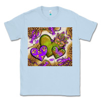 Dusty Blue mardi gras hearts tumbler bbs Classic Tee - BundleAndBundleShop