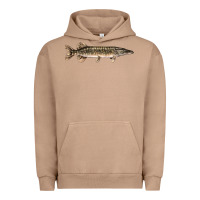 Pigment Burro Northern Pike Fish Illustrations Urban Hoodie - LillyAllenDesigns