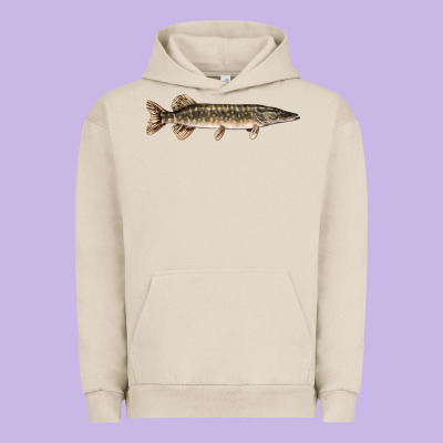 Northern Pike Fish Illustrations Urban Hoodie Designed By Lillyallendesigns