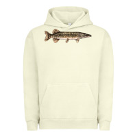 Pigment Pistachio Northern Pike Fish Illustrations Urban Hoodie - LillyAllenDesigns