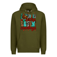 Army Green never stop lovin cowboys olivia Premium Hoodie - OliviaCreatesArt