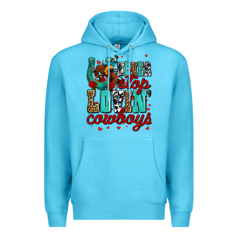 Never Stop Lovin Cowboys Olivia Premium Hoodie by OliviaCreatesArt | Teevron
