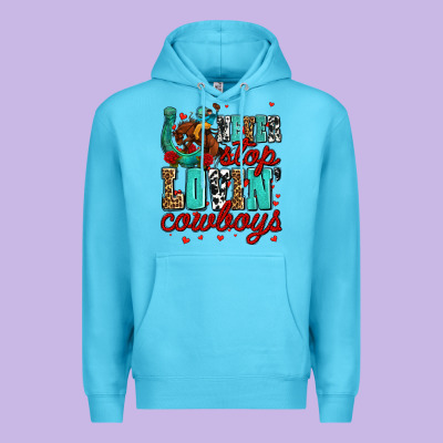 Never Stop Lovin Cowboys Olivia Premium Hoodie Designed By Oliviacreatesart