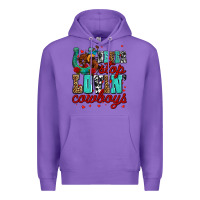 Purple never stop lovin cowboys olivia Premium Hoodie - OliviaCreatesArt