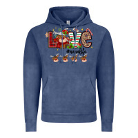 Vintage Denim love christmas Vintage Hoodie - MaliasSmallBusiness