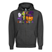 Charcoal Heather my first halloween Zipper Hoodie - CowGirlArtShop