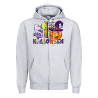 Heather Grey my first halloween Zipper Hoodie - CowGirlArtShop