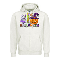 Oatmeal Heather my first halloween Zipper Hoodie - CowGirlArtShop