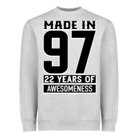 Heather Grey Made In 97 22 Years Of Awesomeness Heavyweight Sweatshirt - Bettercallsaul
