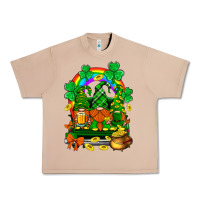 Burro st. patricks gnomes truck with rainbow Urban Heavy Tee - BundleAndBundleShop