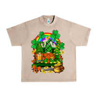 French Oak st. patricks gnomes truck with rainbow Urban Heavy Tee - BundleAndBundleShop