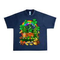 Navy st. patricks gnomes truck with rainbow Urban Heavy Tee - BundleAndBundleShop
