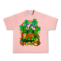Salmon st. patricks gnomes truck with rainbow Urban Heavy Tee - BundleAndBundleShop