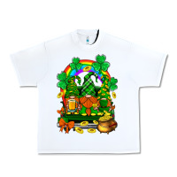 White st. patricks gnomes truck with rainbow Urban Heavy Tee - BundleAndBundleShop
