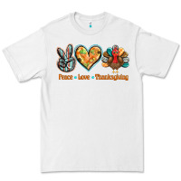 White peace love thanksgiving Premium Tee - BarkalooDesign