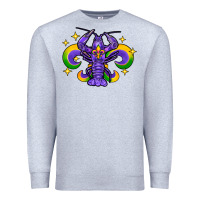 Heather Grey mardi gras crawfish Premium Sweatshirt - FaDigitalArtStudio