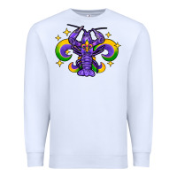 White mardi gras crawfish Premium Sweatshirt - FaDigitalArtStudio