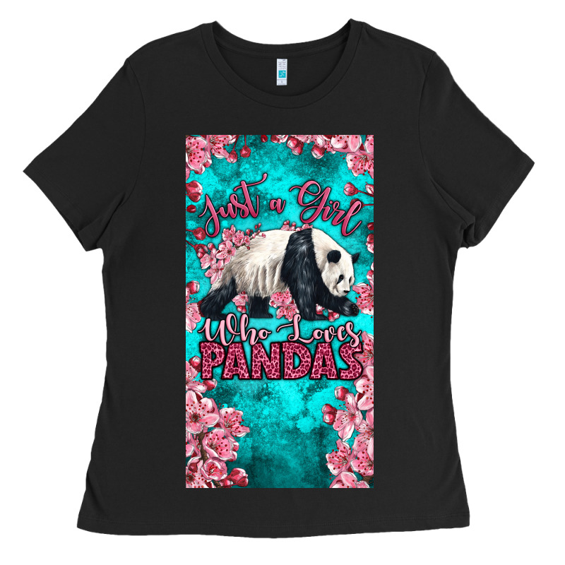 Just A Girl Who Loves Pandas Ladies Tee by LillyAllenDesigns | Teevron