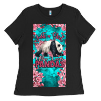 Black just a girl who loves pandas Ladies Tee - LillyAllenDesigns
