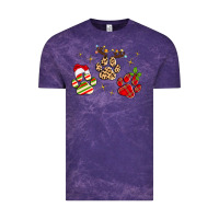 Cloud Purple christmas paws Vintage Tee - MaliasSmallBusiness
