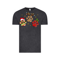 Vintage Black christmas paws Vintage Tee - MaliasSmallBusiness