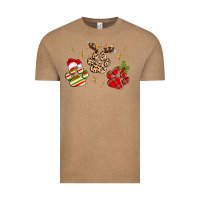Vintage Coffee christmas paws Vintage Tee - MaliasSmallBusiness