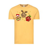 Vintage Mustard christmas paws Vintage Tee - MaliasSmallBusiness