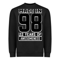 Black Made in 98 22 Years Of Awesomeness Heavyweight Sweatshirt - Bettercallsaul