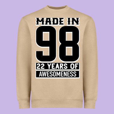 Made In 98 22 Years Of Awesomeness Heavyweight Sweatshirt Designed By Bettercallsaul