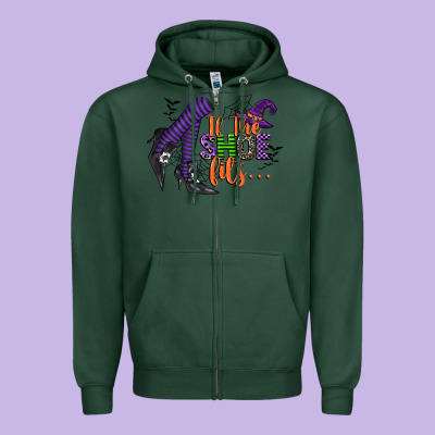 If The Shoe Fits Zipper Hoodie Designed By Cowgirlartshop