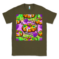 Army Green Mardi Gras king cake seamless pattern Classic Tee - BundleAndBundleShop