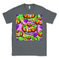 Charcoal Heather Mardi Gras king cake seamless pattern Classic Tee - BundleAndBundleShop