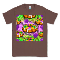 Chestnut Mardi Gras king cake seamless pattern Classic Tee - BundleAndBundleShop
