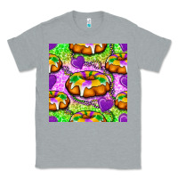 Heather Grey Mardi Gras king cake seamless pattern Classic Tee - BundleAndBundleShop