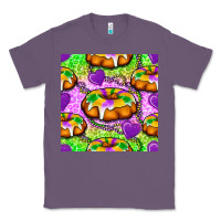 Lavender Mardi Gras king cake seamless pattern Classic Tee - BundleAndBundleShop