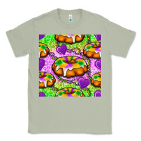 Matcha Mardi Gras king cake seamless pattern Classic Tee - BundleAndBundleShop