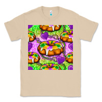 Mushroom Mardi Gras king cake seamless pattern Classic Tee - BundleAndBundleShop