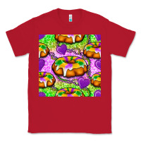 Red Mardi Gras king cake seamless pattern Classic Tee - BundleAndBundleShop