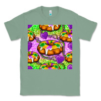 Sage Mardi Gras king cake seamless pattern Classic Tee - BundleAndBundleShop